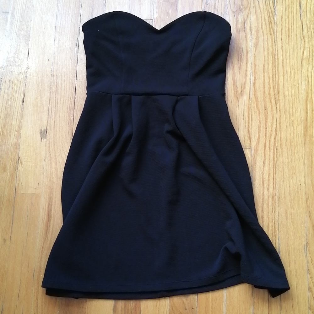 Forever 21 black strapless fit and flare dress